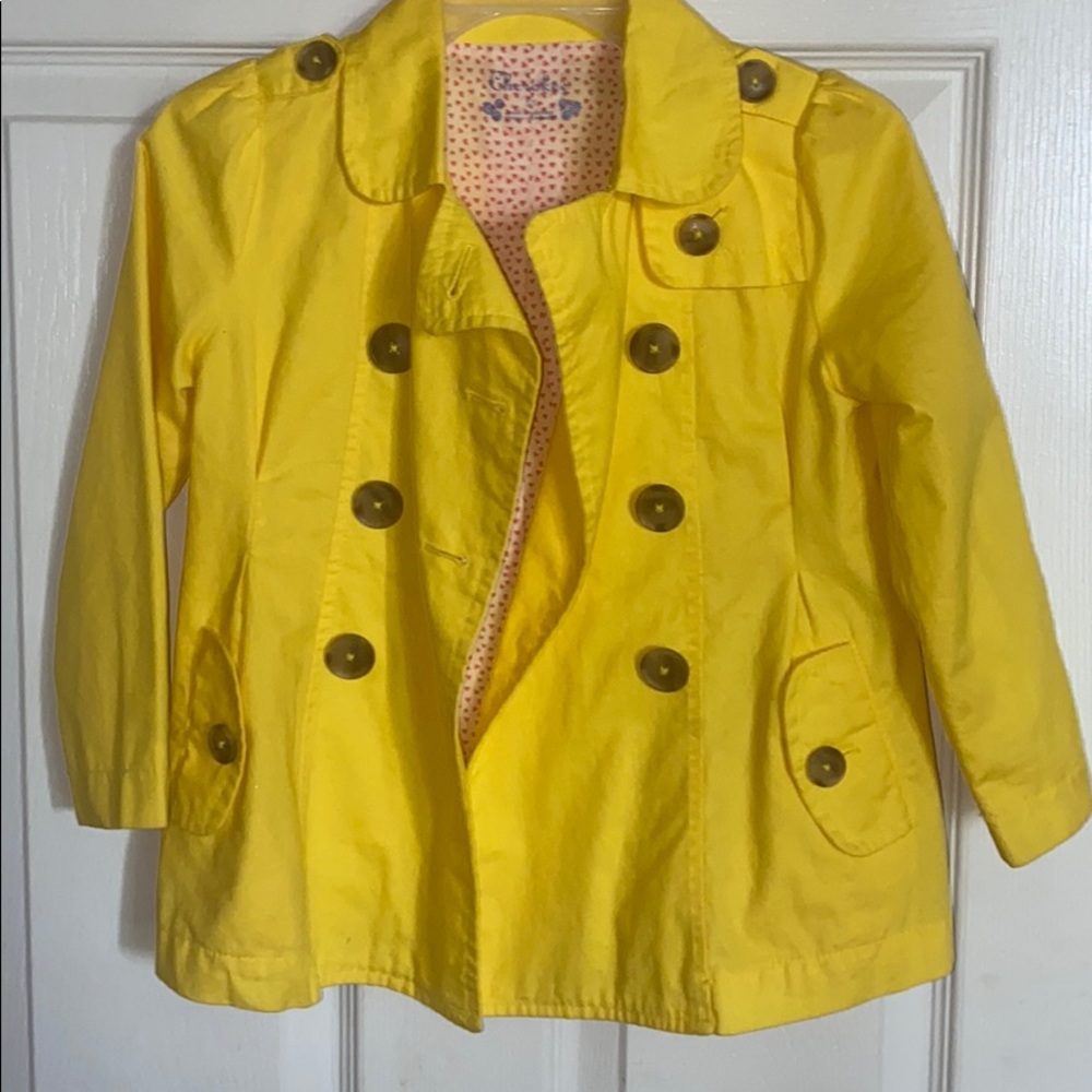 Girls’ Yellow Cargo Coat